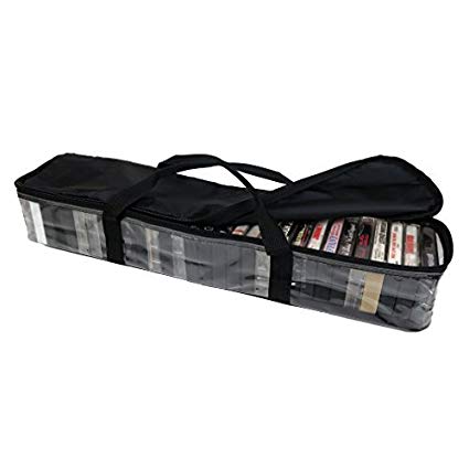 Evelots Cassette Tape Bag-Organizer-Carrier-Storage-Dust,Moisture Free-Hold 30.