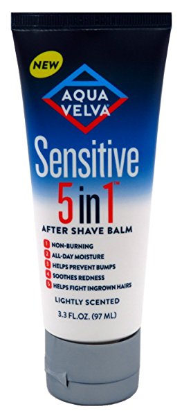 Aqua Velva Sensitive 5 in 1 After Shave Balm, 3.3 Fluid Ounce