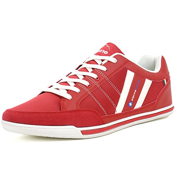 alpine swiss Mens Stefan Suede Trim Retro Fashion Sneakers