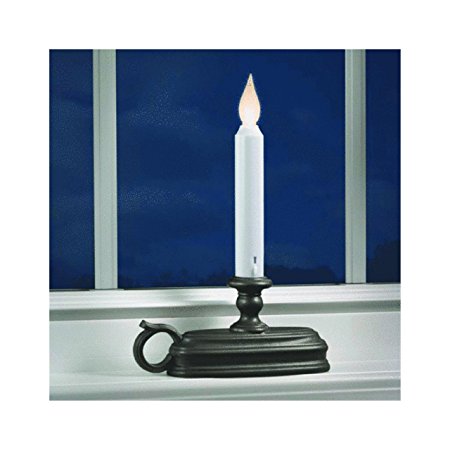 Xodus Innovations FPC1525A Battery Operated LED Window Candle with Sensor, Black, Large Base