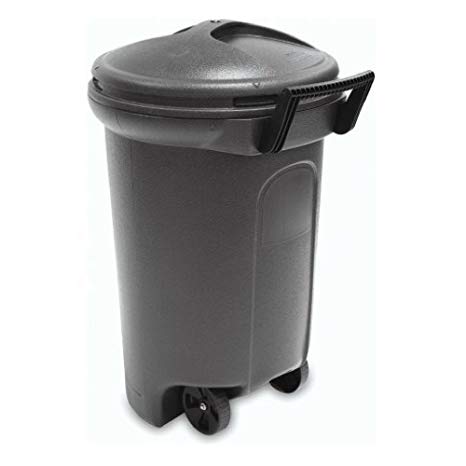United Solutions TrashMaster 32 Gallon Wheeled Trash Can with Turn & Lock Lid