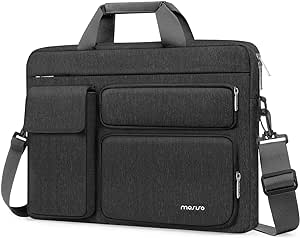 MOSISO Laptop Shoulder Bag Compatible with MacBook Air 13 inch M3 M2 M1 2024-2018/Pro 13 inch 2024-2016/Surface Pro 9/8/7/X with 2 Raised&1 Flapover&1 Horizontal Pocket&Handle&Belt, Slate Gray