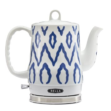 BELLA 1.2L Electric Ceramic Tea Kettle with detachable base and boil dry protection
