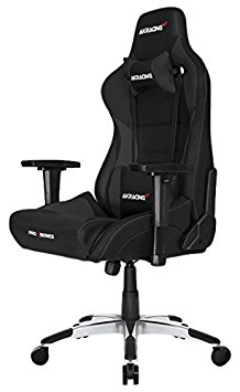 AKRacing Pro-X Luxury XL Gaming Chair with High Backrest, Recliner, Swivel, Tilt, Rocker and Seat Height Adjustment Mechanisms, Black