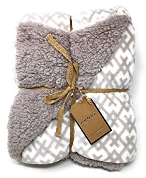 ReLIVE Prose Amsterdam Nacht Reversible 50-by-60 Inch Luxury Berber Throw Blanket, Mauve Chainlink