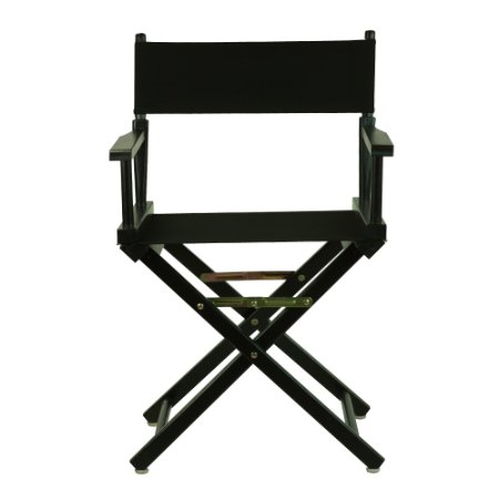 Casual Home Black Frame Canvas Director Chair, 18", Black