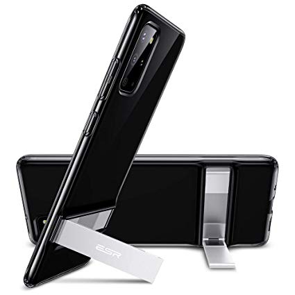 ESR Metal Kickstand Compatible with Samsung Galaxy S20 Plus Case, Vertical and Horizontal Stand, Reinforced Drop Protection, Flexible TPU Case for Samsung Galaxy S20 Plus, Translucent Black