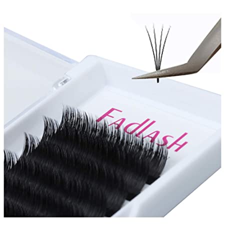 Easy Fan Lash Extensions FADLASH Eyelash Volume Extensions 0.05 0.07mm Easy Fanning Volume Lashes C D DD Curl Self Fanning Eyelash Extensions 8~20mm Length (0.07-D, 14mm)