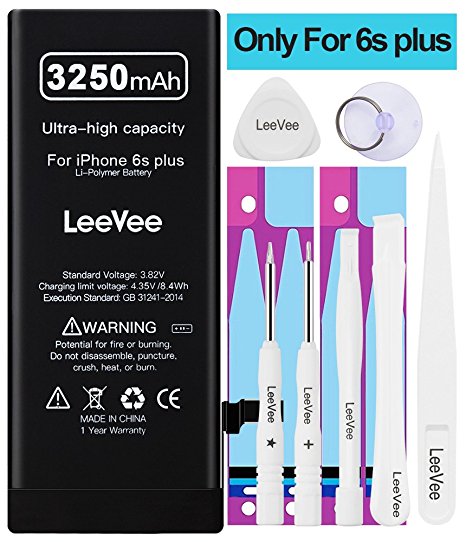 Battery For iPhone 6S PLUS Replacement, 15% Power More Than Original Battery, Battery Repair Kit With Tools, New 3250 mAh iPhone 6S PLUS Battery, iPhone 6S PLUS Battery Replacement Kit