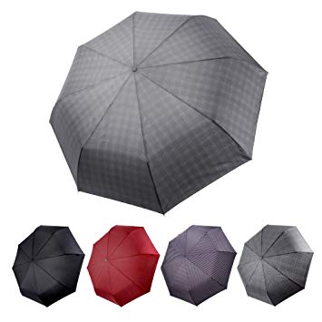 boy® Automatic Umbrella Compact, Travel Umbrella Windproof Waterproof, Extra Strong Umbrella with Reinforced Windproof Frame, Portable Umbrella for Women and Men