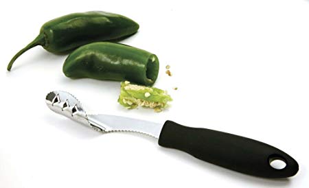 Norpro Jalapeno Pepper Corer Soft Grip-EZ Stainless Steel Serrated Remover #121