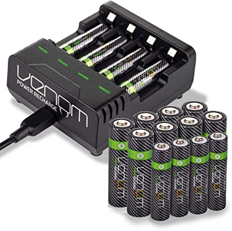 Venom Power Recharge - Charging Station Plus 8 x AA 2100mAh & 8 x AAA 800mAh Rechargeable Batteries