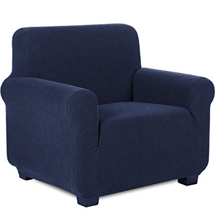 TIANSHU Fabric Armchair Slipcover, Sofa Cover, Pet Cover, Soft/Durable/Stay in Place Slipcover (Chair, Dark Blue)