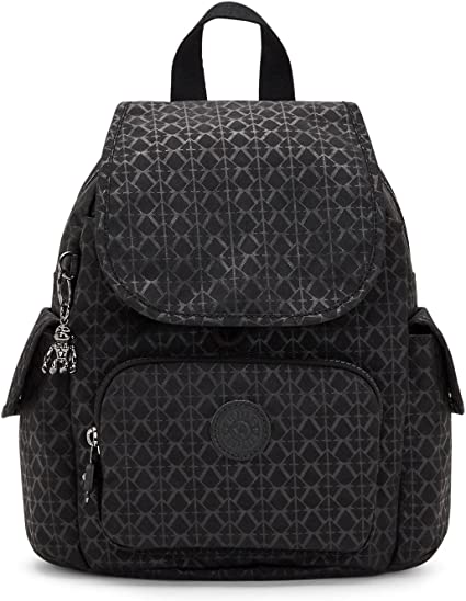 Kipling Women's City Pack Mini Backpack, Lightweight Versatile Daypack, Nylon School Bag, Signature Embossed, 10.75''L x 11.5''H x 5.5''D