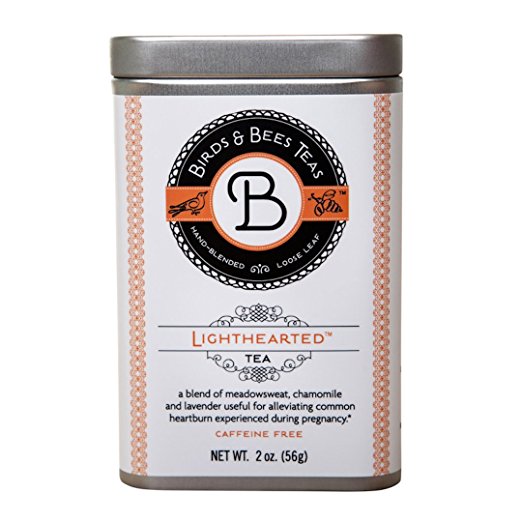 Birds & Bees Teas- LightHearted Organic Heartburn tea -Cools and soothes Heartburn Discomfort! A Delicious Blend, that is a natural remedy for acid reflux! Best for Pregnant and Breastfeeding Mothers