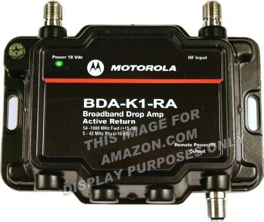 Motorola Signal Booster 1-Port Cable Modem TV HDTV Amplifier with Active Return Cable Modem Boost