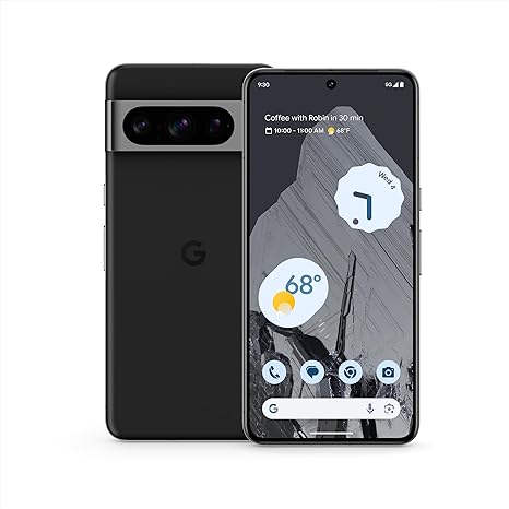 Google Pixel 8 Pro - Unlocked Android Smartphone with Telephoto Lens and Super Actua Display - 24-Hour Battery - Obsidian - 512 GB