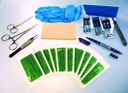 Suturing Doctor Suturing Practice Kit - Professional Set   FREE 12 MIXED NEEDLE PACK With Thread! - AMAZING OFFER!!