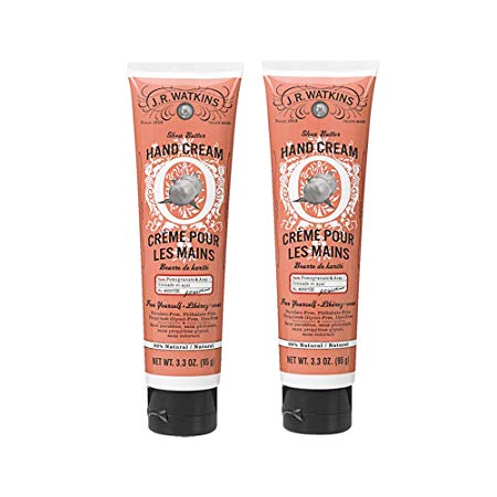 J.R. Watkins Hand Cream, 3.3 oz, Pomegranate & Acai, 2 Pack