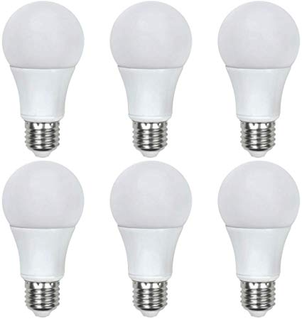 Global Value Lighting FG-03162 60-Watt Equivalent A19 General Purpose LED Light Bulb, (6-Pack), Soft White (2700K Kelvin)