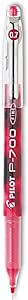 Pilot, Precise P-700 Gel Ink Rolling Ball Stick Pens, Marbled Barrel, Fine Point 0.7 mm, Red, Pack of 12