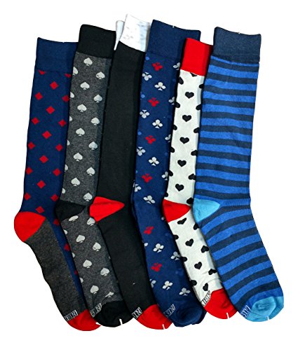 Sockbin Mens COTTON Dress Socks, Colorful Designer Patterned Fashion