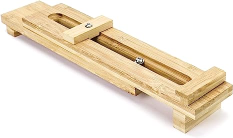 QWORK Whetstone Stand Stone Holder Sink Bridge, Adjustable Slider Heavy Base Premium Bamboo Whetstone Kit, Non-Slip Hardware Accessories