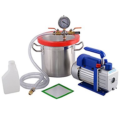 Goplus® New 2 Gallon Vacuum Chamber and 3 CFM Single Stage Pump Degassing Silicone Kit