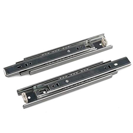 Drawer Slides, URBEST 8 Inch Full Extension 3 Section Ball Bearing Side Mounted Drawer Slider for Cabinet Kitchen