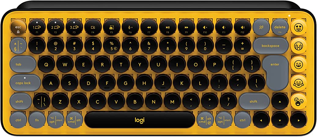 Logitech G POP Keys Wireless Mechanical Keyboard with Emoji Keys, Blast Yellow