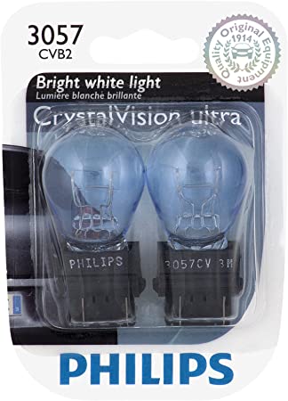 Philips 3057CVB2 3057 CrystalVision Ultra Miniature Bulb, 2 Pack