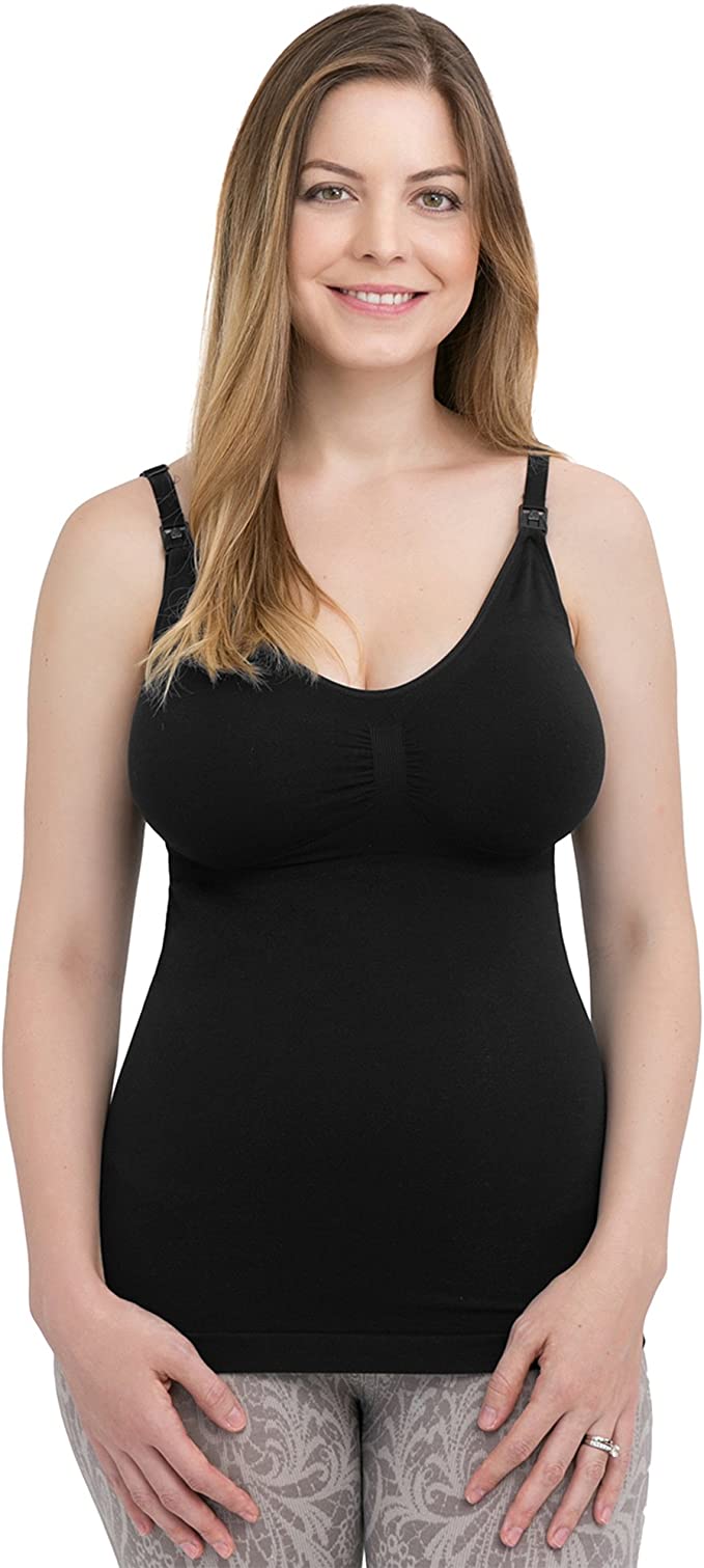 Kindred Bravely Simply Sublime Busty Maternity & Nursing Tank with Built-in Bra | Nursing Cami for F, G, H, I Cup