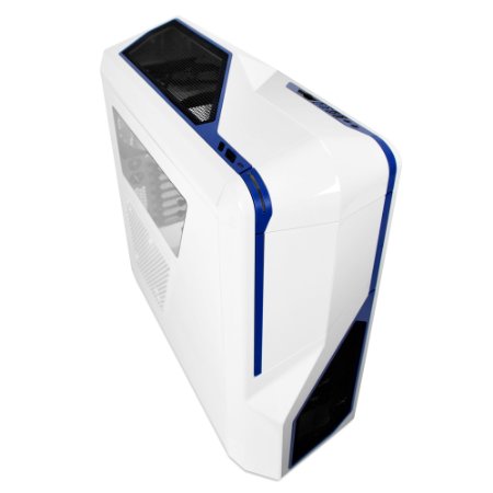 NZXT ca-ph410-w2 Phantom 410 Mid Tower USB 3.0 Gaming Case White with Blue Trim
