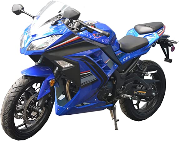 X-PRO Roadster 250 EFI Fuel Injection 6 Speed 250cc Dirt Bike Motorcycle Bike Street Bike Motorcycle Assembled in Crate (Blue)