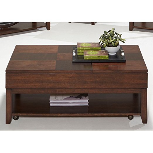 Progressive Furniture Daytona Double Lift Top Cocktail, Regal Walnut