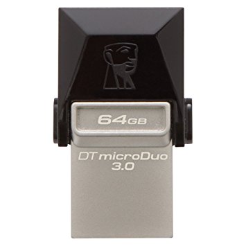 Kingston Digital 64GB Data Traveler Micro Duo USB 3.0 Micro USB OTG (DTDUO3/64GB)