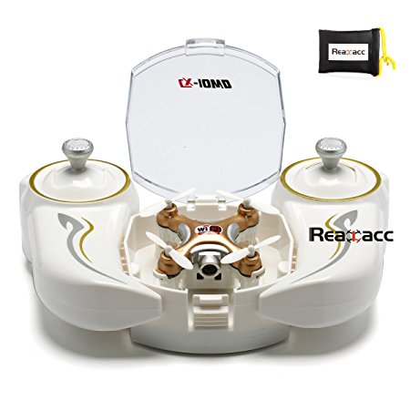 REALACC CX-10WD-TX Mini Wifi FPV Quadcopter Drone With HD Camera High Hold Mode 2.4G 6-axis Remote Control Nano Quadcopter RTF Mode Switch (Golden)