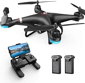 Holy Stone HS110G GPS Drone with 1080P HD Live Camera for Kids, RC Quadcopter Remote Control with Follow Me, 2 Batteries Long Flight Time, Cell Phone Controlled FPV Drone