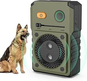 Dispositif Anti Aboiement Chien, Ultrasons Anti Aboiement pour Chien avec 3 Modes, 50 Pieds Boitier Anti Aboiement, Dispositif Anti-aboiement Aonique Étanche IPX4 pour l'extérieur et l'intérieur