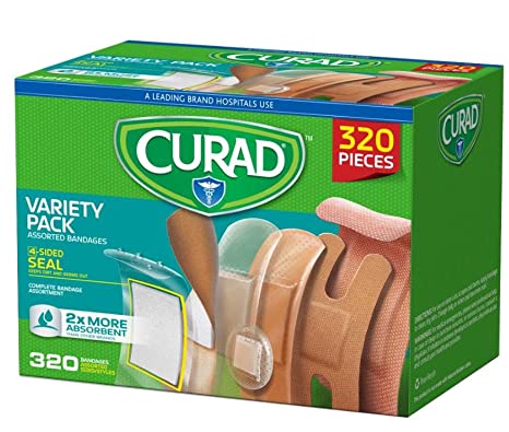 Curad CURCC320BC Variety Pack Assorted Bandages, 320ct