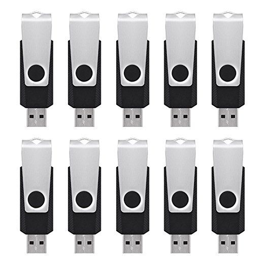 KEXIN Bulk Usb 100 Pcs 512MB USB Flash Drives Flash Drive Thumb Drive Bulk Flash Drives Swivel USB 2.0 (512MB, 100PCS, Black)