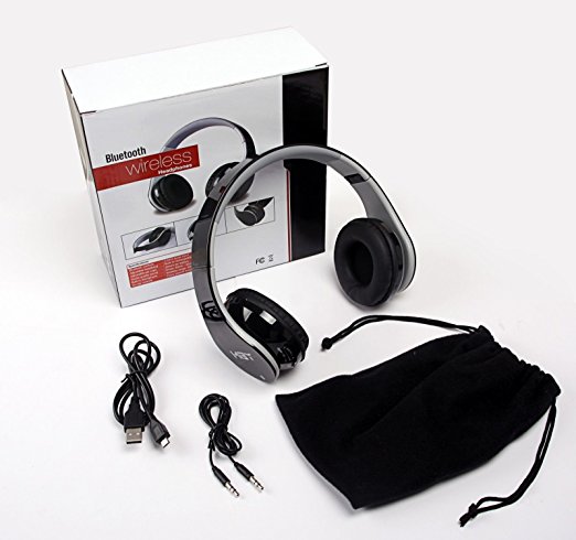 New Black Bluetooth Headphone with NFC function, work for Samsung Android smart cell phone; Apple Phone and almost all Tablet PC