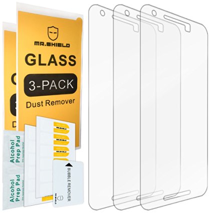 [3-PACK]- Mr Shield For Huawei (Google) Nexus 6P 2015 Newest [Tempered Glass] Screen Protector [0.3mm Ultra Thin 9H Hardness 2.5D Round Edge] with Lifetime Replacement Warranty