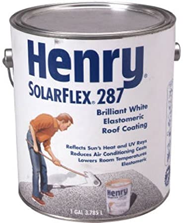 HENRY HE287SF046 Solar-Flex, Gallon, White, Elastomeric Roof Coating