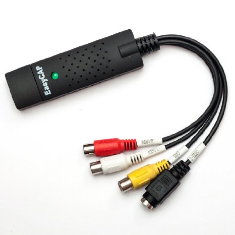 EZ Cap EzCAP168 Audio and Video Capture Device USB 20 with Software Disc and USB DongleStick