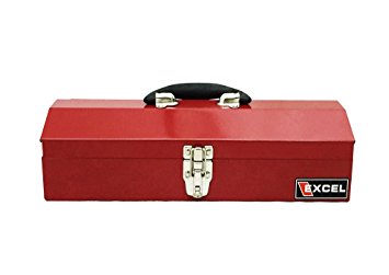 Excel TB102-Red 16-Inch Portable Steel Tool Box, Red