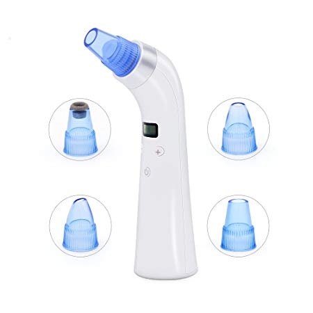LENK Blackhead Vacuum Remover Pore Electric Acne Removal Comedo Suction Microdermabrasion Machine Pimple Cleaner Extractor Tool Facial Skin Peeling Machine for Women and Men Black Heads Extraction