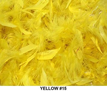 Solid Boas 6 Foot Long 50 Gram in a Variety of Shades Great for Parties, Crafts, and Fun! (Yellow #15)
