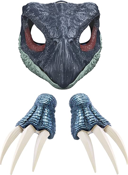 Jurassic World Dominion Therizinosaurus Dinosaur Costume Pack Featuring Claws and Mask with Roar Sounds, Gift for Dinosaur Role-Play
