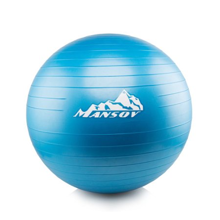 Yoga Ball with Foot Pump,Mansov Large 85cm Exercise Ball,Balance Ball,Stability Ball,Exercise Ball for Training